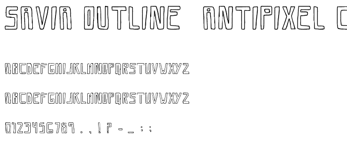 Savia Outline  ANTIPIXEL_COM_AR font